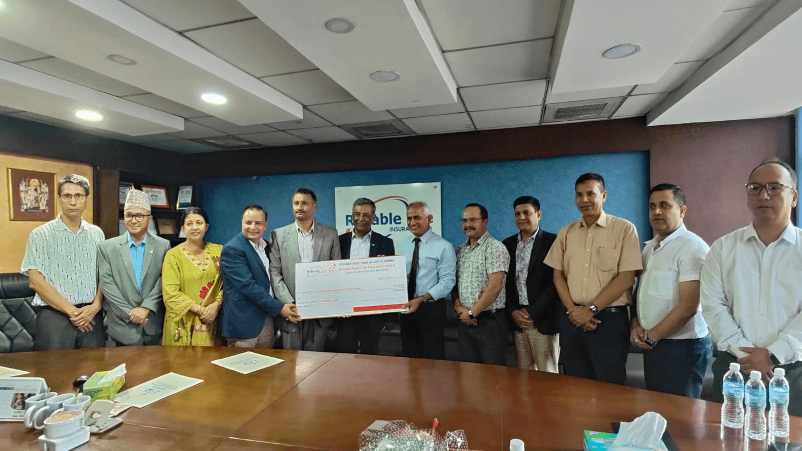 Donation Received from Reliable Nepal Life Insurance